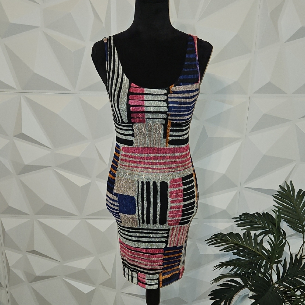 Beautiful Bar III Lace Stretch multi colored slip dress